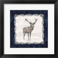 Blue Cliff Mountains II-Deer Framed Print