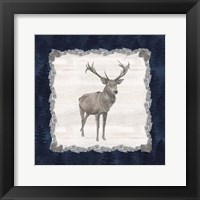 Blue Cliff Mountains II-Deer Framed Print