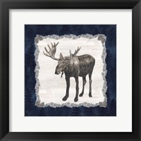 Blue Cliff Mountains IV-Moose Framed Print