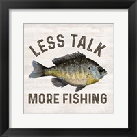 Less Talk More Fishing II-Fishing Framed Print