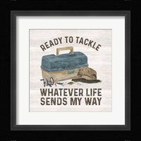 Less Talk More Fishing III-Tackle Framed Print