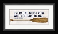 Less Talk More Fishing panel IV-Oars Framed Print
