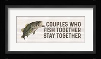 Less Talk More Fishing panel V-Together Framed Print