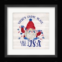 Patriotic Gnomes III-USA Framed Print