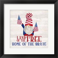 Patriotic Gnomes IV-Land of the Free Framed Print