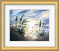 Coastal Sunrise Oil Painting square Fine Art Print