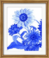 China Sunflowers blue II Fine Art Print
