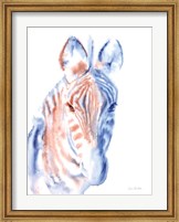 Copper and Blue Zebra Fine Art Print