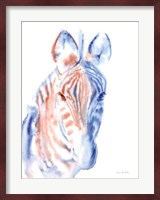 Copper and Blue Zebra Fine Art Print