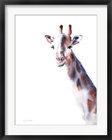 Copper and Blue Giraffe Fine Art Print