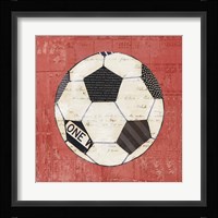 Play Ball III Red Framed Print