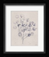 Soft Summer Sketches II Navy Framed Print