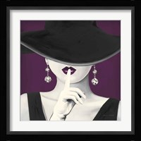 Haute Chapeau Purple I v2 Framed Print