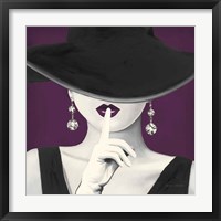 Haute Chapeau Purple I v2 Framed Print