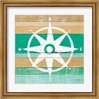 Beachscape IV Compass Green Fine Art Print