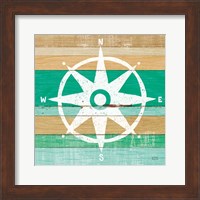 Beachscape IV Compass Green Fine Art Print