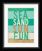 Beachscape Inspiration VIII Greeb Framed Print