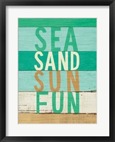 Beachscape Inspiration VIII Greeb Framed Print