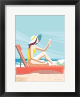 South Beach Sunbather I Framed Print
