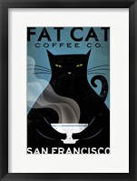 Cat Coffee Framed Print