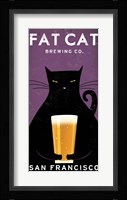 Cat Brewing Framed Print