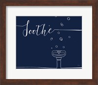 Underlined Bath VII Navy Fine Art Print