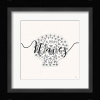 Sea Charms III Silver Framed Print