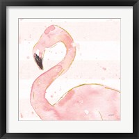 Flamingo Fever III Light No Words Framed Print