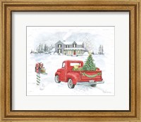 Farmhouse Holidays VI Truck Fine Art Print
