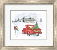 Farmhouse Holidays VI Truck Fine Art Print