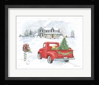 Farmhouse Holidays VI Truck Fine Art Print
