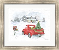 Farmhouse Holidays VI Truck Fine Art Print