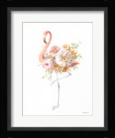 Floral Flamingo II Framed Print