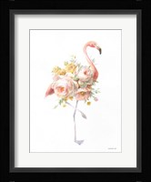 Floral Flamingo I Framed Print