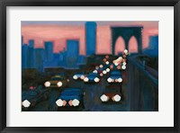 Brooklyn Bridge Evening Framed Print