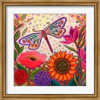 Dragonfly Floral Fine Art Print