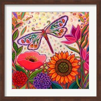 Dragonfly Floral Fine Art Print
