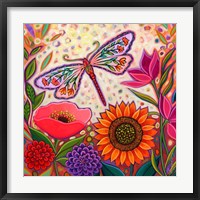 Dragonfly Floral Fine Art Print