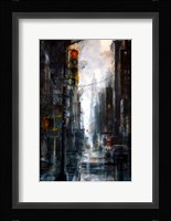 Broadway and Howard Street, rain Fine Art Print
