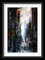 Broadway and Howard Street, rain Fine Art Print