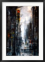 Broadway and Howard Street, rain Fine Art Print