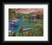 Lakeside View from the bench Fine Art Print