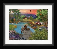 Lakeside view from the dock Fine Art Print