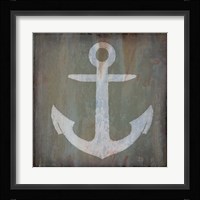 Rusty Sign Anchor Framed Print