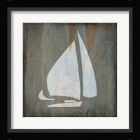 Rusty Sign Sailboat Framed Print