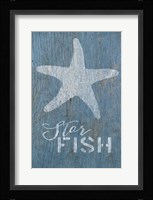 Starfish on Blue Framed Print