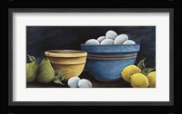 Blue Bowl with Eggs Fine Art Print