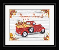 Vintage Red Truck Fall-Harvest Fine Art Print