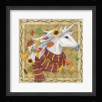 Fall Unicorn Framed Print