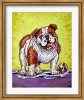 Bulldog and Baseball Fine Art Print